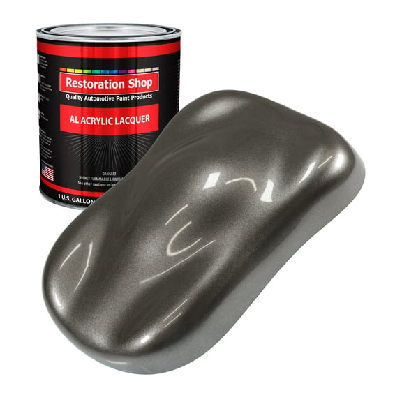Restoration Shop - Tunnel Ram Gray Metallic Acrylic Lacquer Auto Paint - Gallon Paint Color Only - Professional Gloss