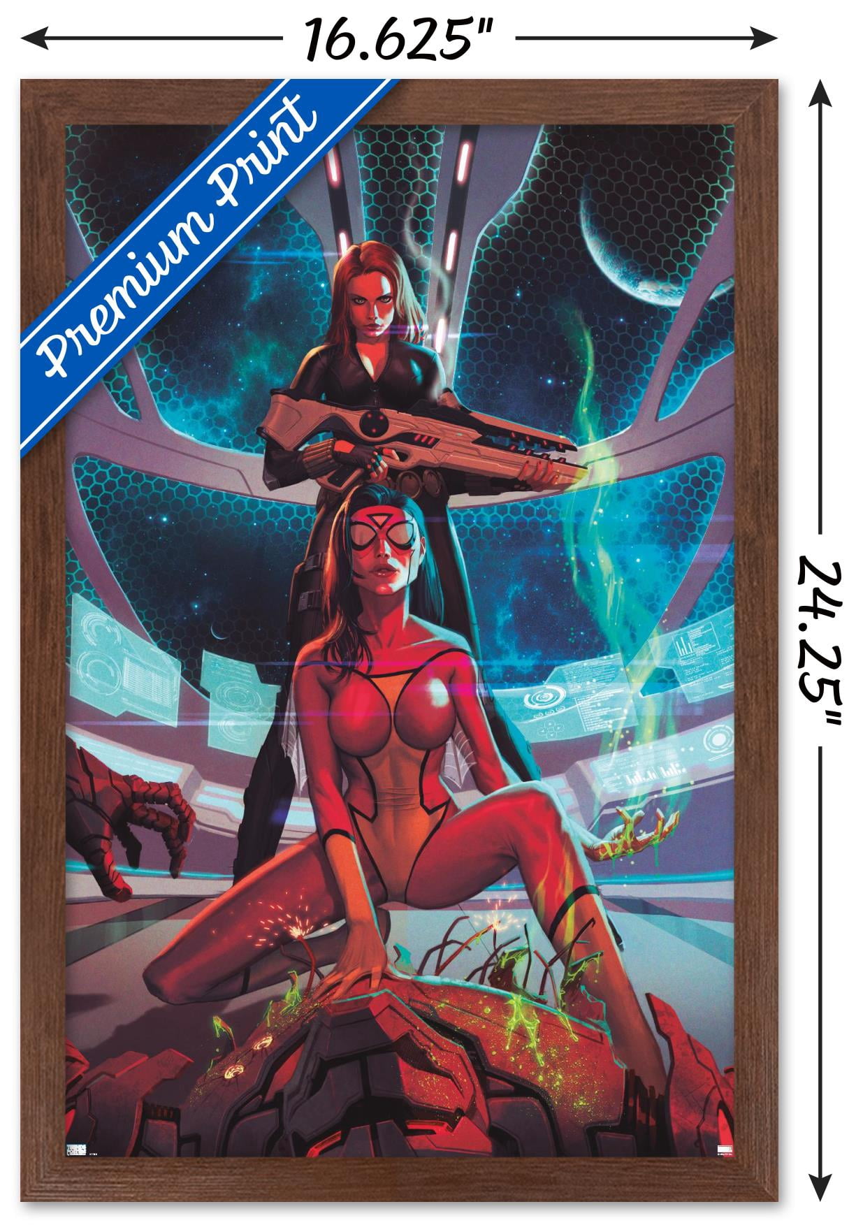 Marvel Comics - Spider Woman - Avengers Assemble #19 Wall Poster, 14.725" x 22.375", Framed