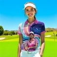 thumbnail image 4 of HOMYGIFTS Women’s Artistic Golf Polo Shirt – Vibrant Mosaic Golfer Design, 4 of 8