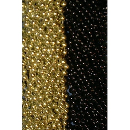 48 Black Gold Mardi Gras Beads Steelers Tailgate Football Superbowl Party