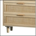 thumbnail image 4 of 59.06"6-Drawers Rattan Storage Cabinet Rattan Drawer,for Bedroom,Living Room, Natural, 4 of 8