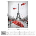 thumbnail image 4 of Pratyus Fall Decor Tower Red Umbrella Flying Flannel Throw Blanket for Sofa Couch Cozy Outdoor Travel Blanket, All Seasons Long-Lasting Bed Blanket 40x50in, 4 of 6