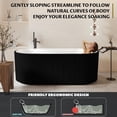 thumbnail image 6 of 67" Freestanding Soaking Bathtub - Modern Acrylic Freestanding Tub with Overflow, 6 of 12