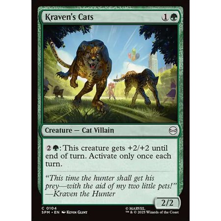 MtG Marvel's Spider-Man Common Kraven's Cats [FOIL] #104