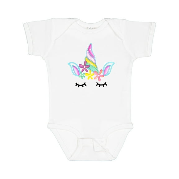 Inktastic Unicorn Face Girls Baby Bodysuit