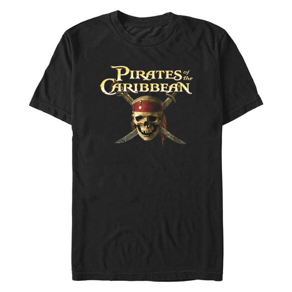 Men's Pirates of the Caribbean: Curse of the Black Pearl Pirates Skull Cross Graphic T-Shirt