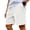 White_001, variante sur Domuza Shorts en Velours Côtelé pour Homme, Décontractés, Taille Élastique avec Cordon, Shorts de Plage, Mode Été 2026, Légers, Confort, Shorts Vintage, Jaune Terreux, TG
