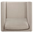 thumbnail image 6 of Islington Fabric Upholstered Panel Arm Accent Chair Taupe, 6 of 8