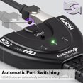 thumbnail image 1 of Fosmon 3-Port HDMI Switch, 3x1 3-In-1-Out Automatic HDMI Selector Switch, Full HD 3D 1080P Video Support for HDTV PS4 PS, 1 of 1
