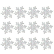 Gymnture 50Pcs Christmas Snowflake Resin Charms for DIY Crafts and Decorations
