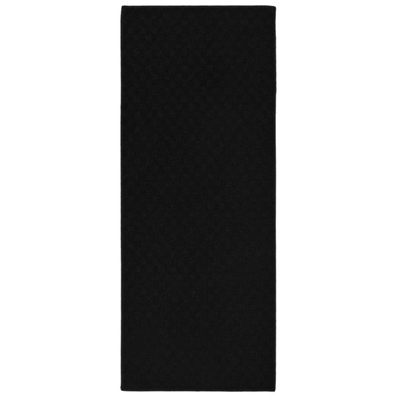 Garland Rug Medallion Black Indoor Runner Rug, 2' x 8'