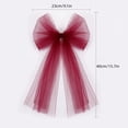 thumbnail image 3 of Virelaxpo Sheer Mesh Bow Decoration with Flowing Ribbons, Layered Hanging Bow Ornament for Christmas Tree Wedding Party Home Decor, 3 of 7