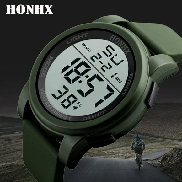 ZZkhGO Montre de Sport Résistante à l'Eau, Montre Numérique Militaire à DEL, Montre pour Hommes pour la Natation, la Douche et la Plongée