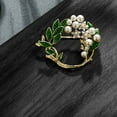 thumbnail image 5 of Fashion High-Grade Dripping Glaze Lily Of The Valley Imitation Pearls Brooch GWA, 5 of 8