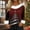 Wine, variant on asdoklhq Flannel Shirt Women Winter Christmas Printed Fashionable Casual Long Sleeved Round Neck Pullover Top Wine L