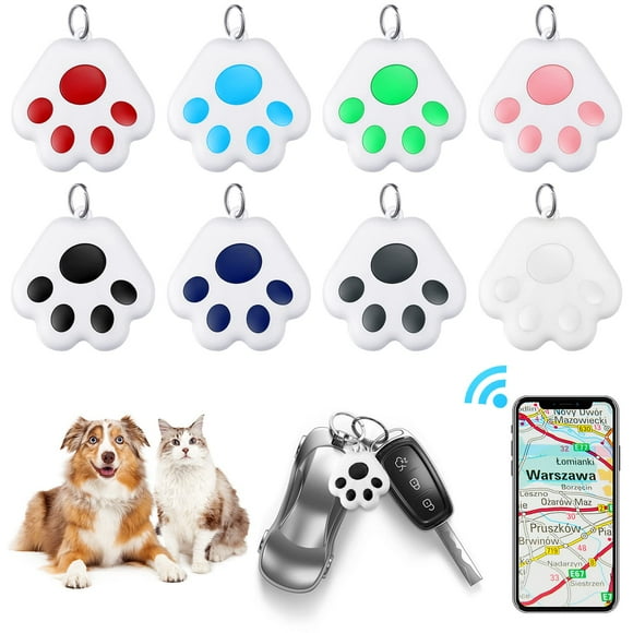 8 Pcs GPS Tracker for Dogs Kids GPS Tracker Key Finders Cute Pet Locator Portable Tracking Devices Luggage Anti Lost Dog Locator GPS Tag Dog Cat Tracking Collar with GPS