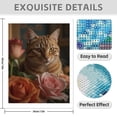 thumbnail image 3 of Diamond Art Kits for Adults - 5d Cat Among Vibrant Roses Diamond Painting for Adults, Diamond Art for Adults Beginners, Diamond Painting Kits for Adults for Home Wall Decor, 3 of 7