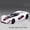 Tomahawk White, variant on 1:32 Scale Hellcat Tomahawk Sports Car Model Toy Metal Body Rubber Tires Supercar Music Light Models for Kids' Edutainment