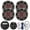 Charcoal LED, variant on Kicker All-Weather Marine Gauge Style Bluetooth USB Stereo Receiver Bundle with Wired Remote, 4x 6.5" 2-Way 195W Max Coaxial Marine LED Speakers w/ Remote, White Grilles, Wire, Antenna