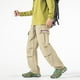 thumbnail image 1 of Pantalones cargo de rayón para hombre, estilo casual, a la moda, con cintura elástica y múltiples bolsillos, 1 of 8