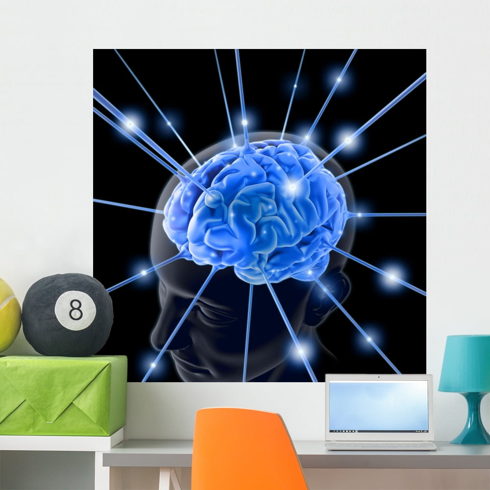 Brain Wall Mural by Wallmonkeys Peel and Stick Graphic (36 in H x 36 in ...