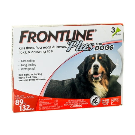 Frontline Plus Flea and Tick Treatment for Extra-Large Dogs, 3 Doses