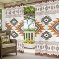 thumbnail image 5 of Vintage Southwest Outdoor Curtains for Patio Waterproof, Orange Boho Geometric Tribal Style Grommet Curtains for Porch Outside Privacy Drape for Gazebo Garden Pergola, 1 Panel, 54x95in, 5 of 9