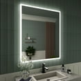 thumbnail image 4 of 30 in.Wx 36 in.H Frameless LED Single Bathroom Vanity Mirror in Polished Crystal, 4 of 14