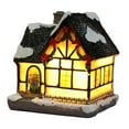 thumbnail image 4 of 2x navideña Casa de nieve LED Light Village Set Decoraciones navideñas para Yuyangstore Casa de miniaturas de resina, 4 of 8
