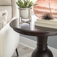 thumbnail image 3 of Linon Amelia Round Accent Table Pedestal Base 26.5" High in Espresso Wood, 3 of 5