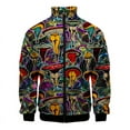 thumbnail image 3 of Chaqueta informal con cremallera para hombre y mujer, ropa de primavera y otoño, con estampado lavado, camisetas de manga larga, chaquetas cómodas hawaianas, abrigos para hombre, 3 of 4