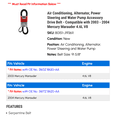 thumbnail image 2 of Air Conditioning, Alternator, Power Steering and Water Pump Accessory Drive Belt - Compatible with 2003 - 2004 Mercury Marauder 4.6L V8, 2 of 2