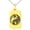 Gold, variant on Stainless Steel Tribal Dragon Yin Yang Engraved Small Rectangle Dog Tag Charm Pendant Necklace
