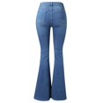 thumbnail image 4 of Aayomet Jeans For Women High Waist Women Mid Rise Distressed Flare Wide Leg Jeans Ripped Hole Denim Pants,Blue M, 4 of 5