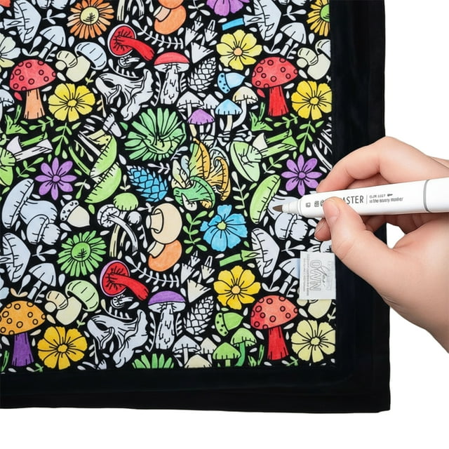 Manta para Colorear DIY Con Rotuladores (B)