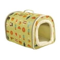 thumbnail image 4 of Tienda cueva para cachorros y gatitos de interior, 47 x 33 x 35 cm, con cojín suave y cálido Verde, 4 of 9