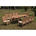 thumbnail image 4 of Grade-A Teak Dining Set: 10 Seater 11 Pc: 94" Double Extension Oval Table And 10 Wave Stacking Arm Chairs Outdoor Patio WholesaleTeak #WMDSWVm, 4 of 4
