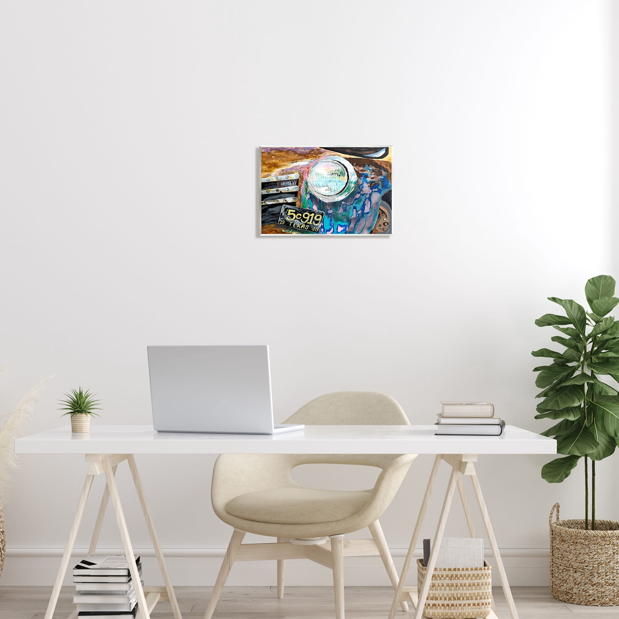 Stupell Industries Up-Close Texas Car Headlight Modern Street Style Painting Unframed Art Print Wall Art, Design by Stacy Gresell