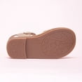 thumbnail image 6 of newwalpole Girls Sandals Summer Flats Dress Sandals Shoes Toddler/Little Kid Gold for Size 6, 6 of 7