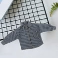thumbnail image 5 of 1/12 Scale Shirt Mini Clothing Durable Trendy Portable Soft Miniature Outfits Doll Clothes for 6" Male Action Figures Doll Model Accessory Dark Blue Stripe, 5 of 8