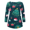 thumbnail image 6 of Aloohaidyvio Christmas Tops,Womens Christmas Blouse Tops Casual Sleeve Open Button Round Neck Loose Shirt, 6 of 6
