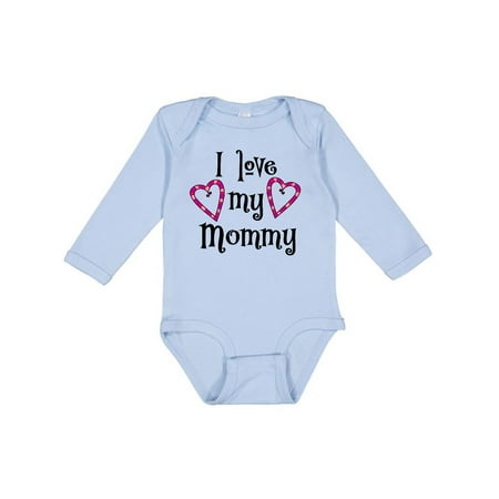 

Inktastic I Love My Mommy- Hearts Gift Baby Boy or Baby Girl Long Sleeve Bodysuit