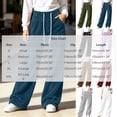 thumbnail image 3 of ZHYou No Boundarie Women's Casual Fleece Pants High Drawstring Waist Wide Leg Thick Warm Winter Loungewear Loose Sweatpants with Pockets,Black,Size XL, 3 of 8