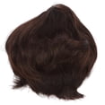 thumbnail image 3 of Peluca corta rizada para niño, pelo sintético corto y rizado con textura esponjosa para niños, marrón oscuro, 3 of 12