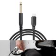 thumbnail image 1 of Cable auxiliar para instrumentos musicales, cable de audio para guitarra, 6,35 mm, 1/4 pulg., cable para mezclador de bajo y guitarra eléctrica, cable 200 centímetros, 1 of 8