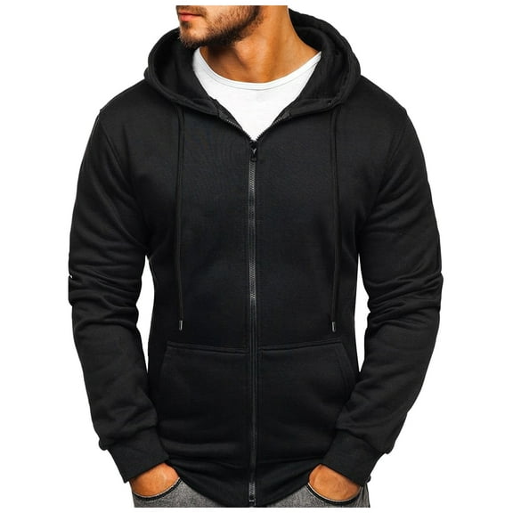 Outfmvch Hoodies For Men Hoodie Thick Fleece Custom Graphic Printed Hooded Shirt Sweat Men Luxury Hoodie Zip Up Hoodie Black L