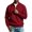 Red, variant on TKKCS Mens Waffle Knit Quarter Zip Sweatshirts Relaxed Fit Stand Collar Casual Long Sleeve Pullover Tops with Chest Pocket Green XL