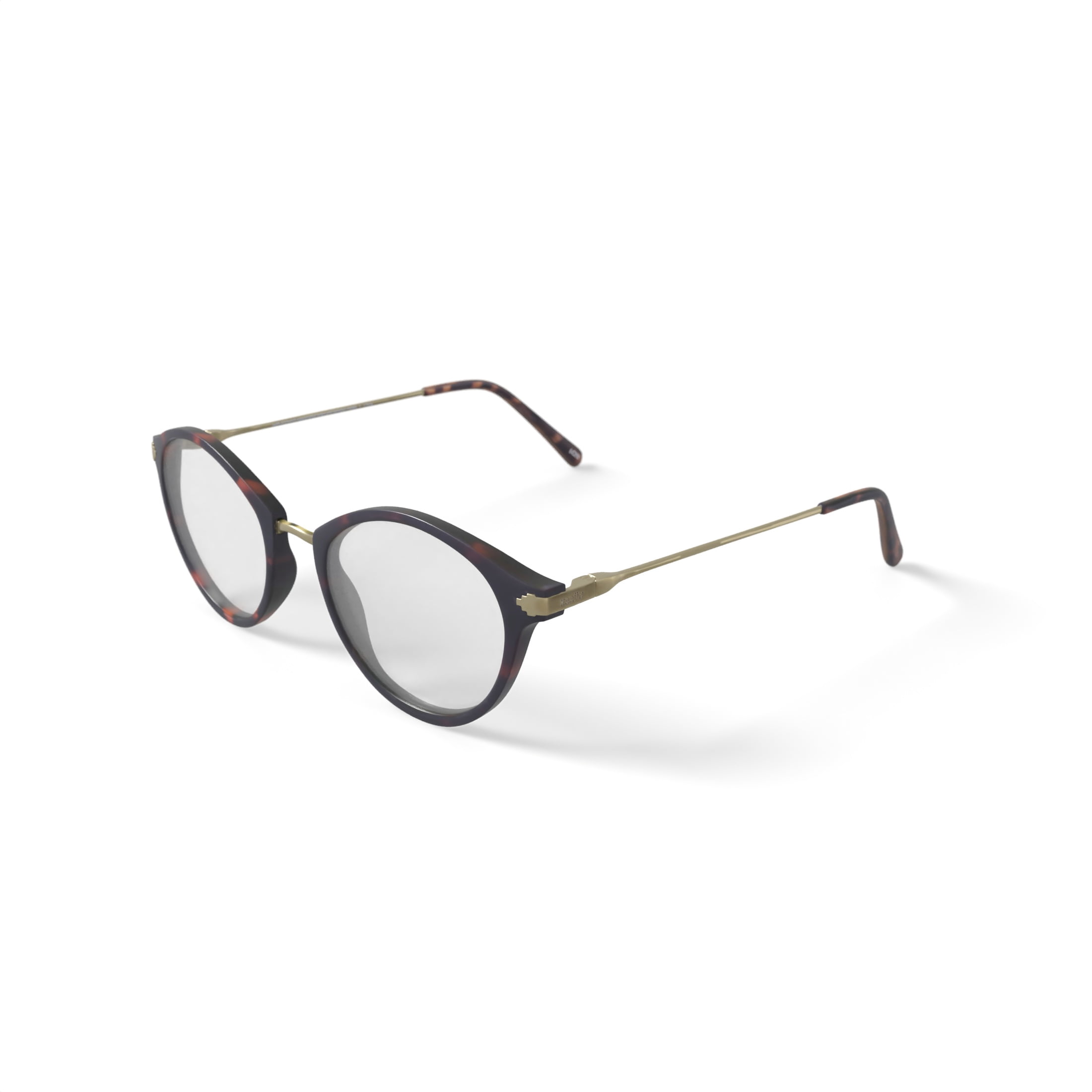 Karun Women's Orca Round Prescription Eyeglasses with Case, Brown Tortoise