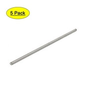 M4 x 100mm 304 Stainless Steel Fully Threaded Rod Bar Studs Silver Tone 5 Pcs