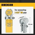 thumbnail image 4 of Convenient Pack of 6 Galvanized Steel Chain Link Fence End Rail T Clamps, 4 of 7